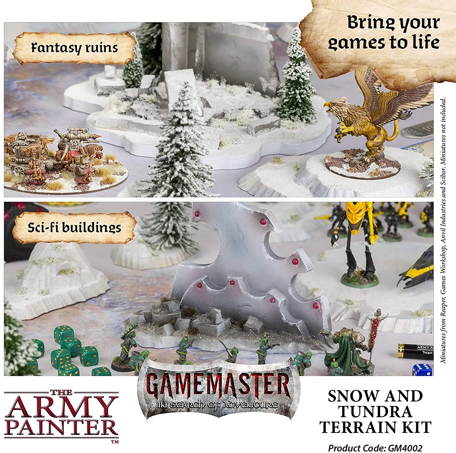 The Army Painter - Gamemaster:  Snow & Tundra Terrain Kit