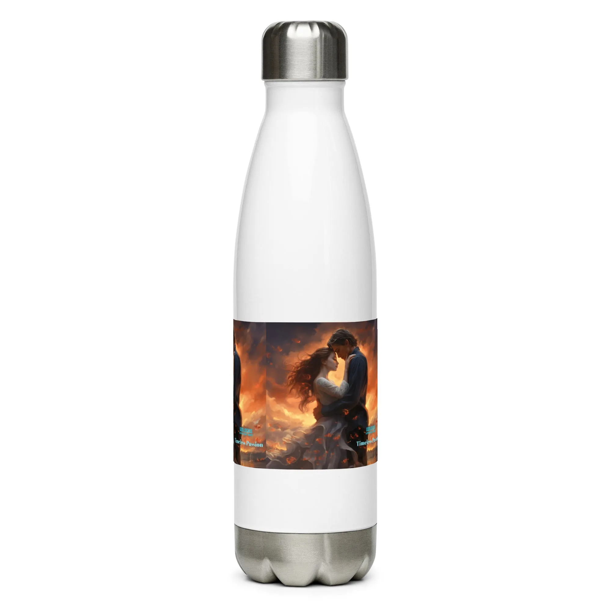 Timeless Passion FLASK Insulated Water Bottle - 17 oz, Leak-Proof Cap, Stainless Steel