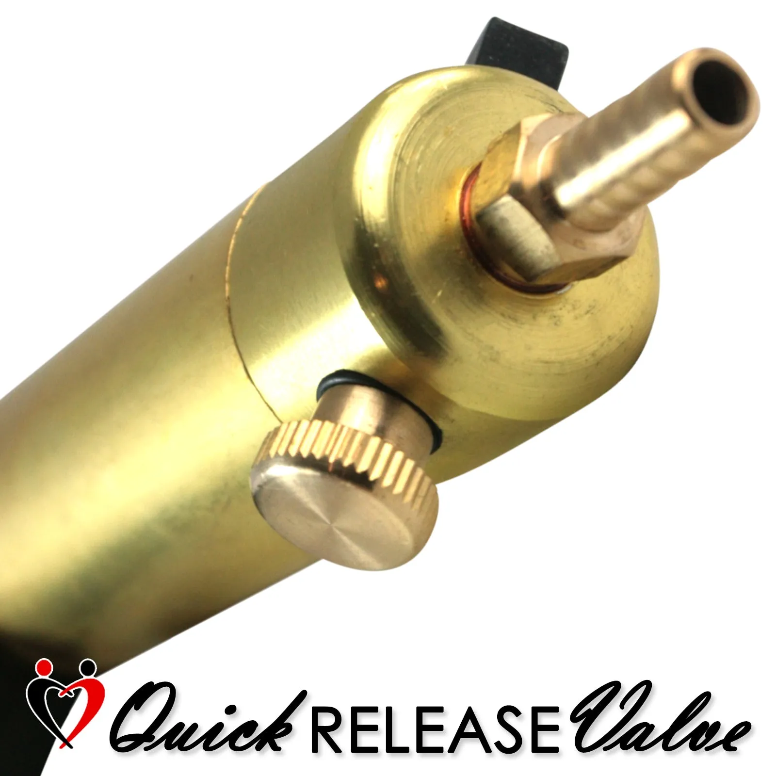 Ultima Brass Blue Rubber Grip, Clear Hose, Penis Pump 9"/12" Length | Choose WIDE FLANGE Cylinder