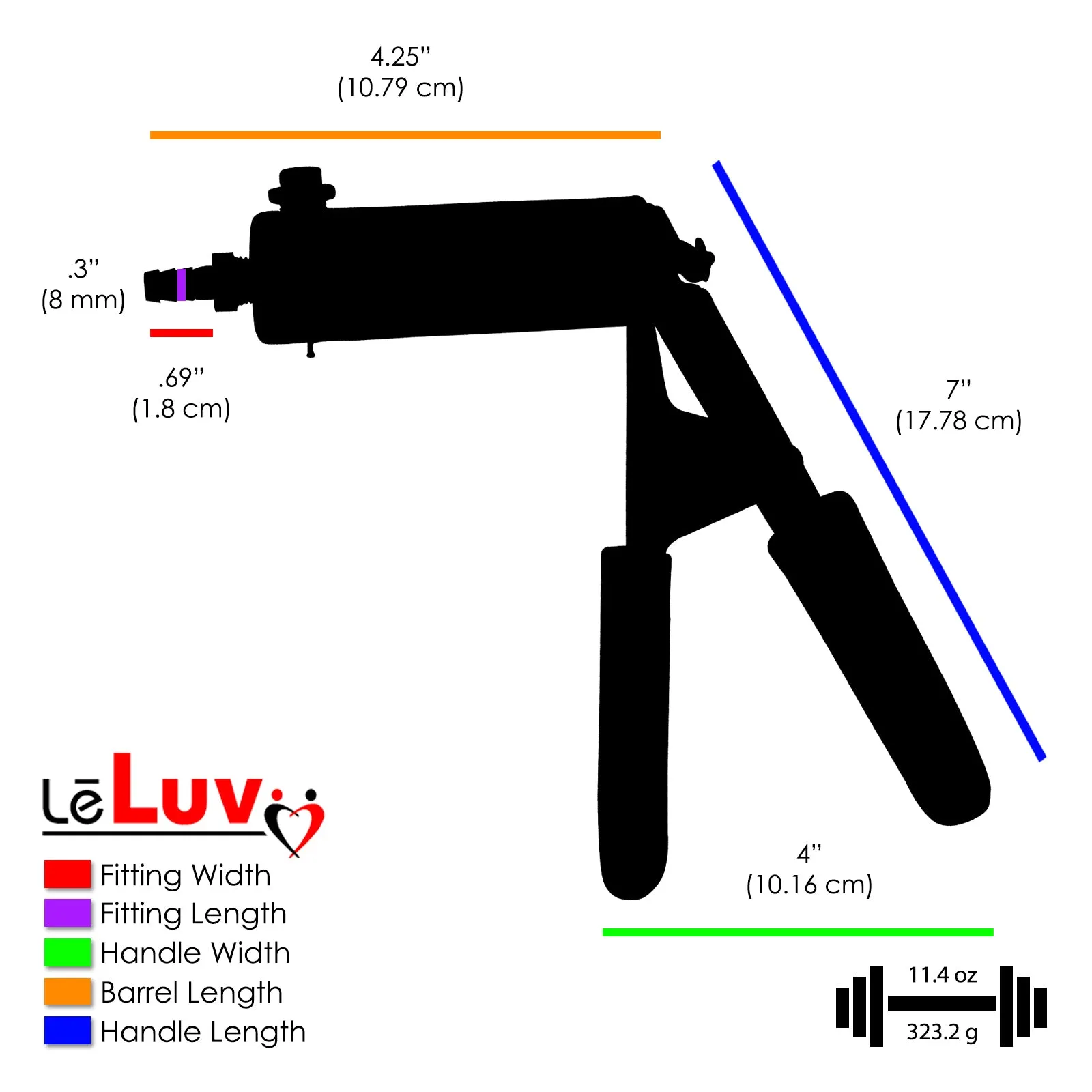 Ultima Red Penis Pump | Premium Grips & Hose   Gauge | 9" No Accessories