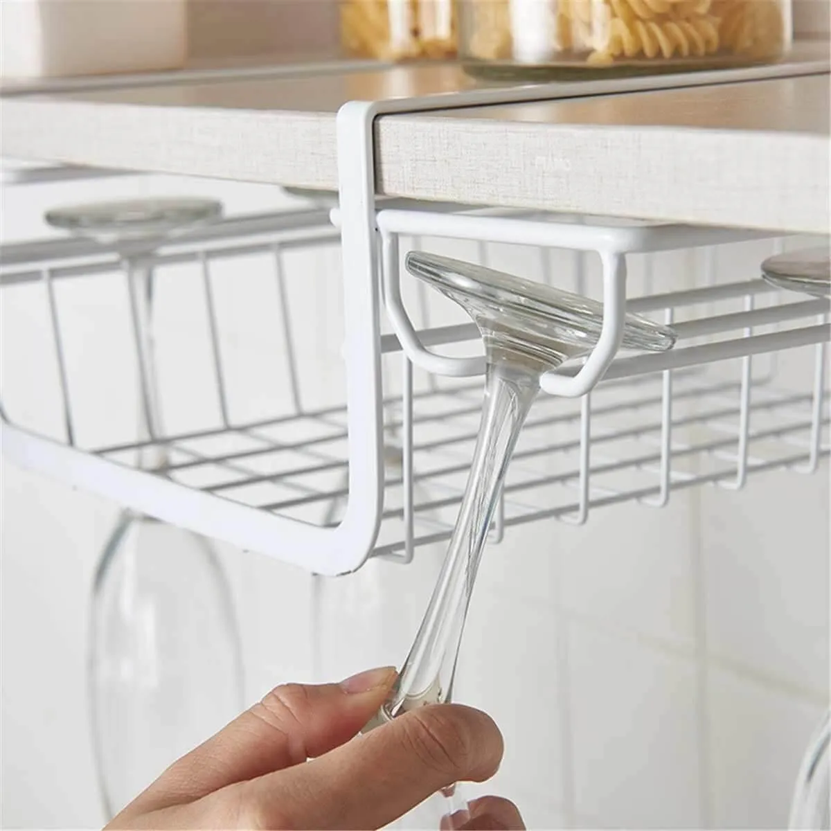 Under Cabinet Glass Holder Rack