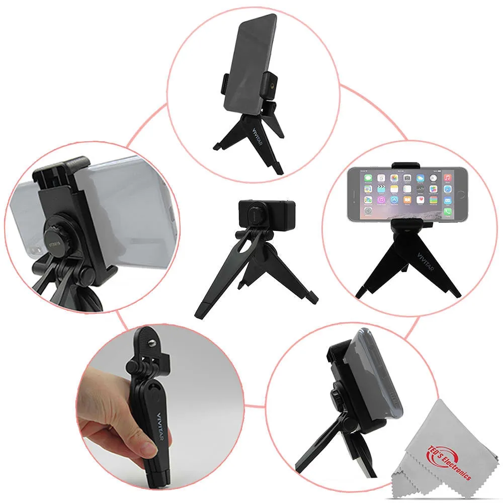 Vivitar Vlogging Compact Selfie Video Tripod for Smart Phone Iphone or Camera