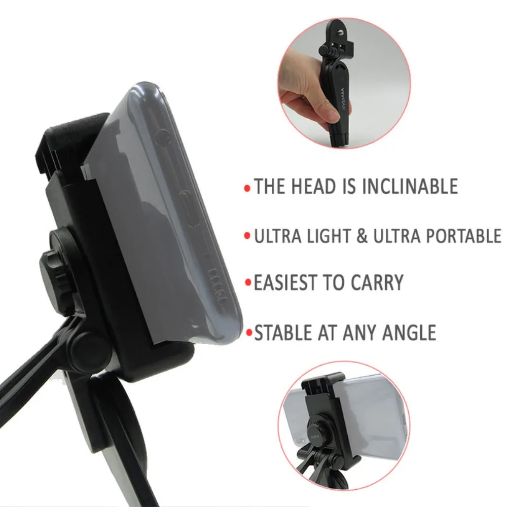 Vivitar Vlogging Compact Selfie Video Tripod for Smart Phone Iphone or Camera