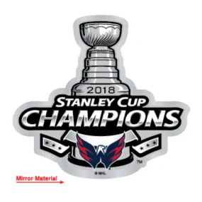 Washington Capitals 2018 NHL Stanley Cup Champions Trophy Auto Badge Decal