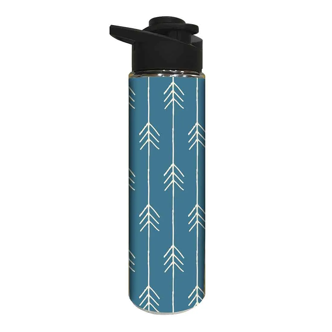 Water Bottle for Kids -  White Arrow with Blue Background