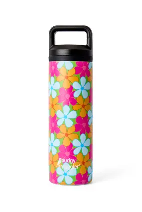 Water Bottle in Fluro Flowers