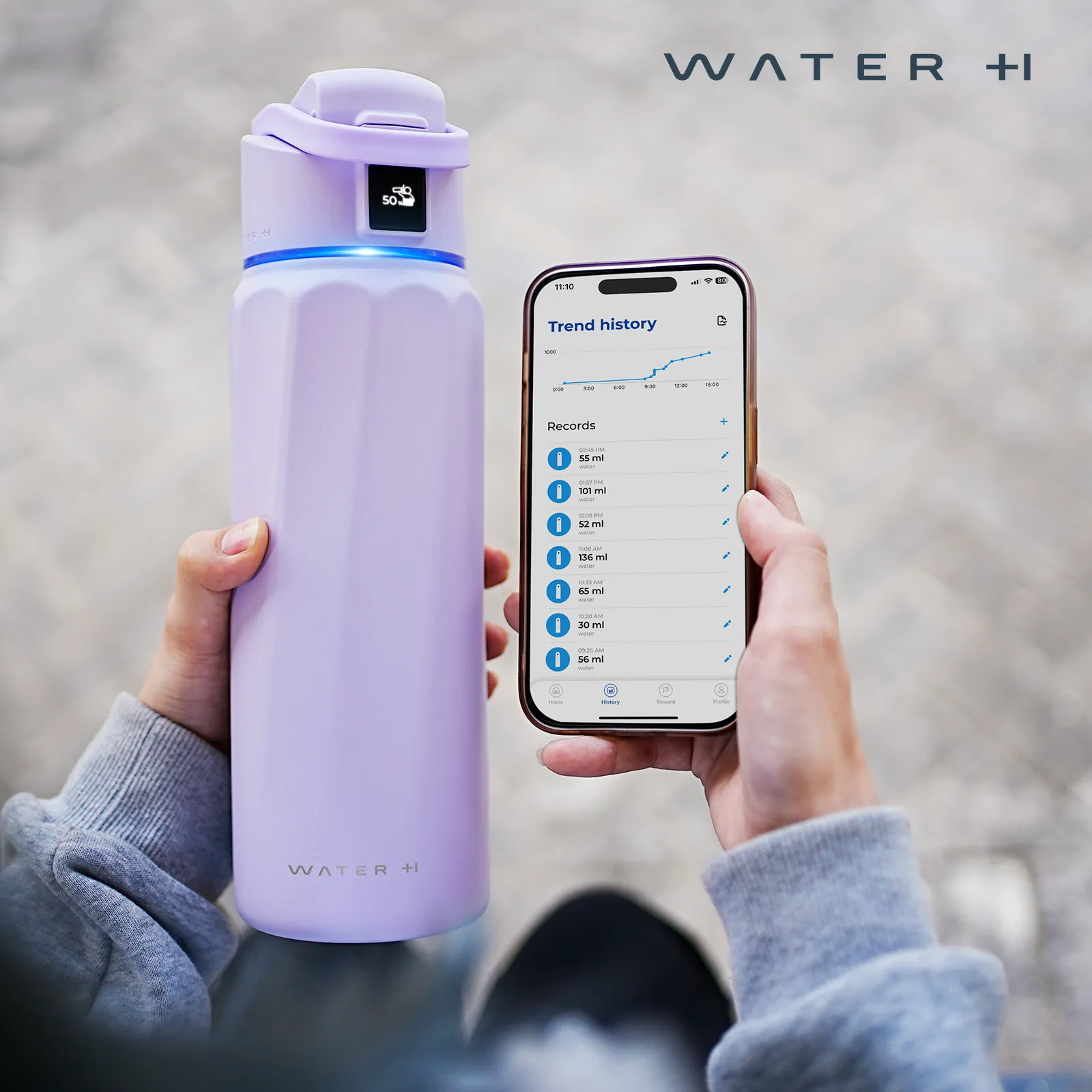 WaterH Boost Smart Water Bottle 32oz