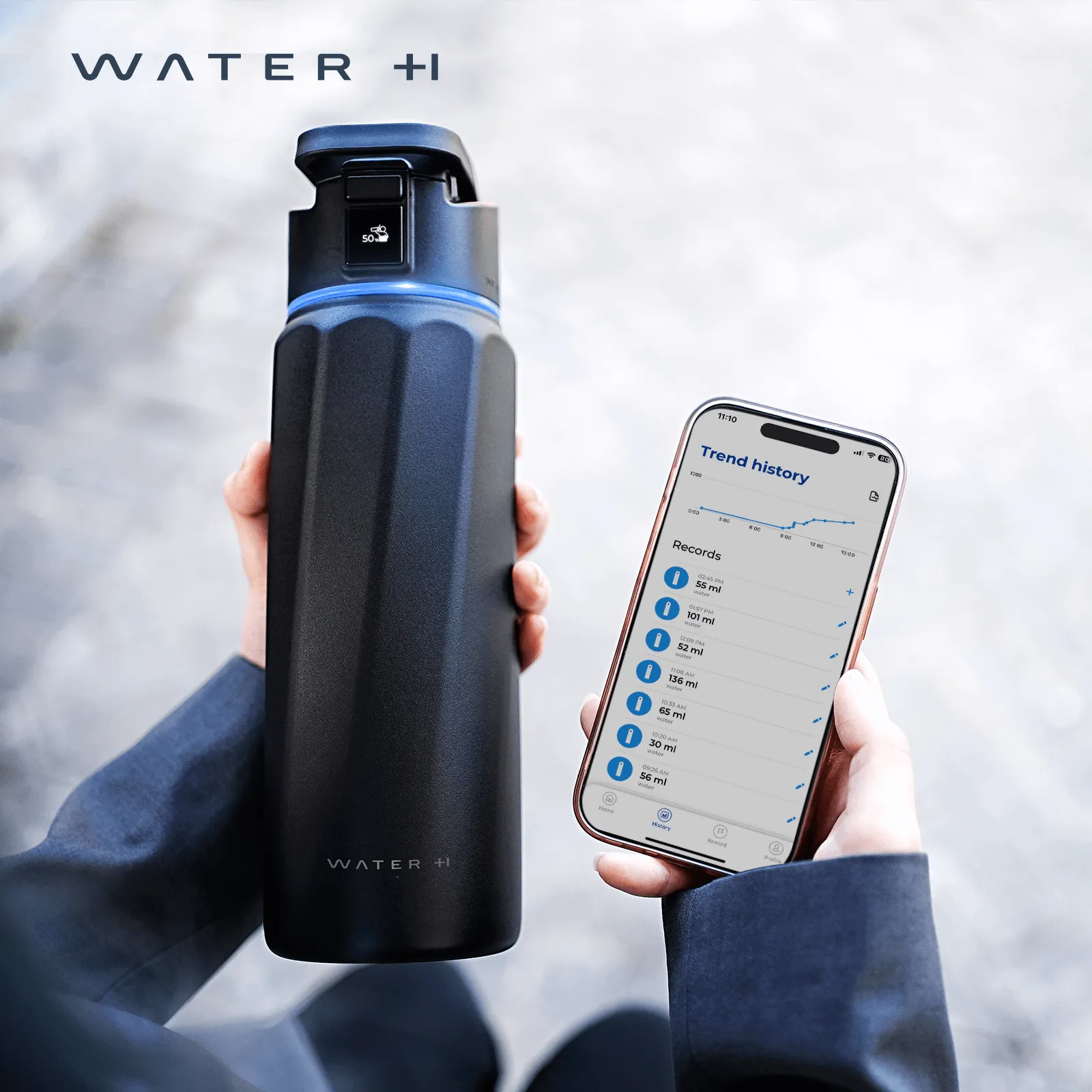 WaterH Boost Smart Water Bottle 32oz