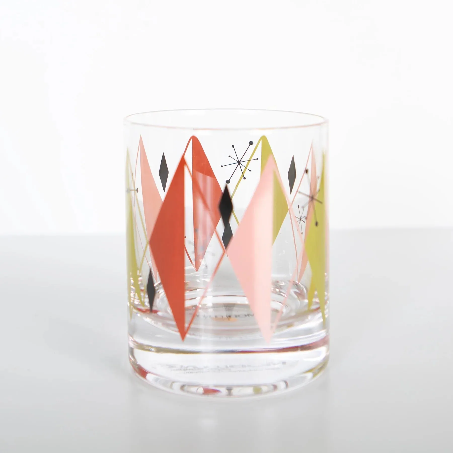 WHISKEY GLASS, RETRO DIAMONDS