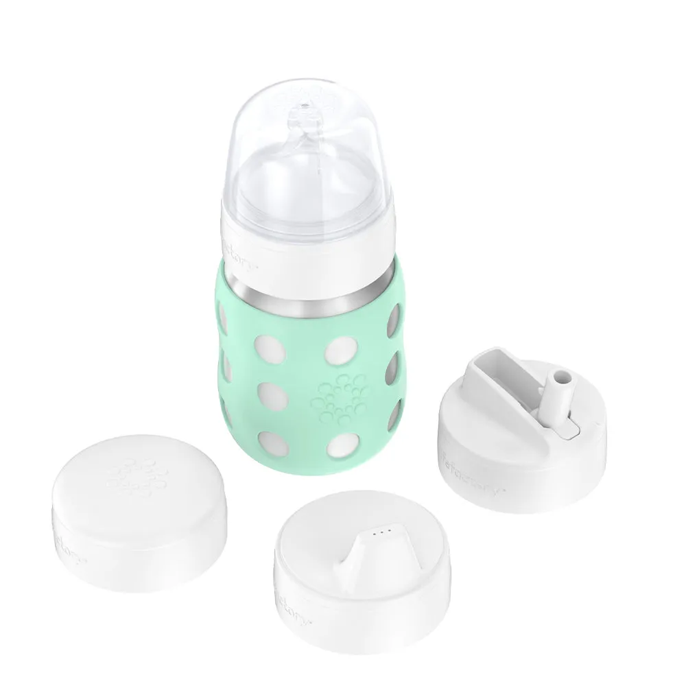 Wide Neck Flat Cap for 8oz Baby Bottles