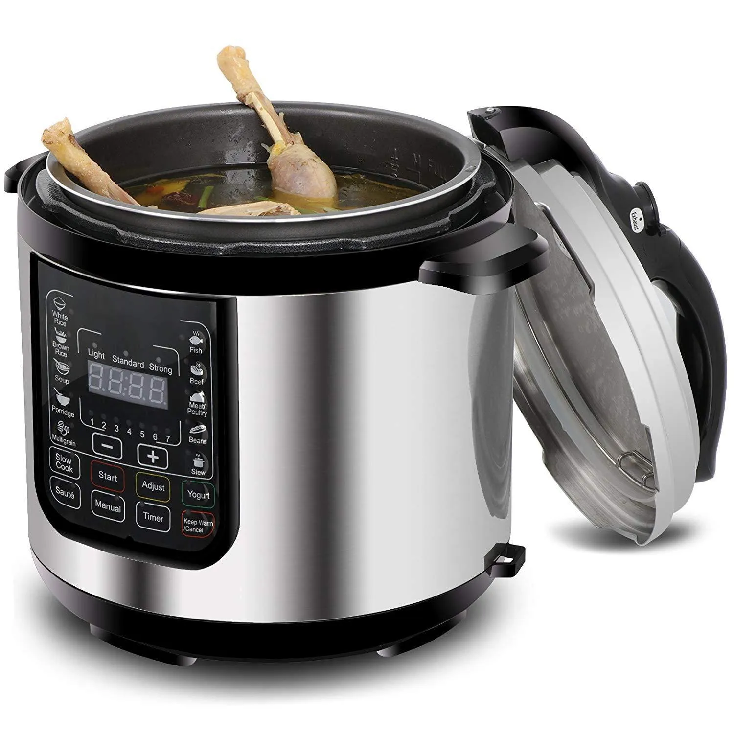 ZENY™ 1000W Electric Stainless Steel Pressure Cooker w/ LED Display Screen